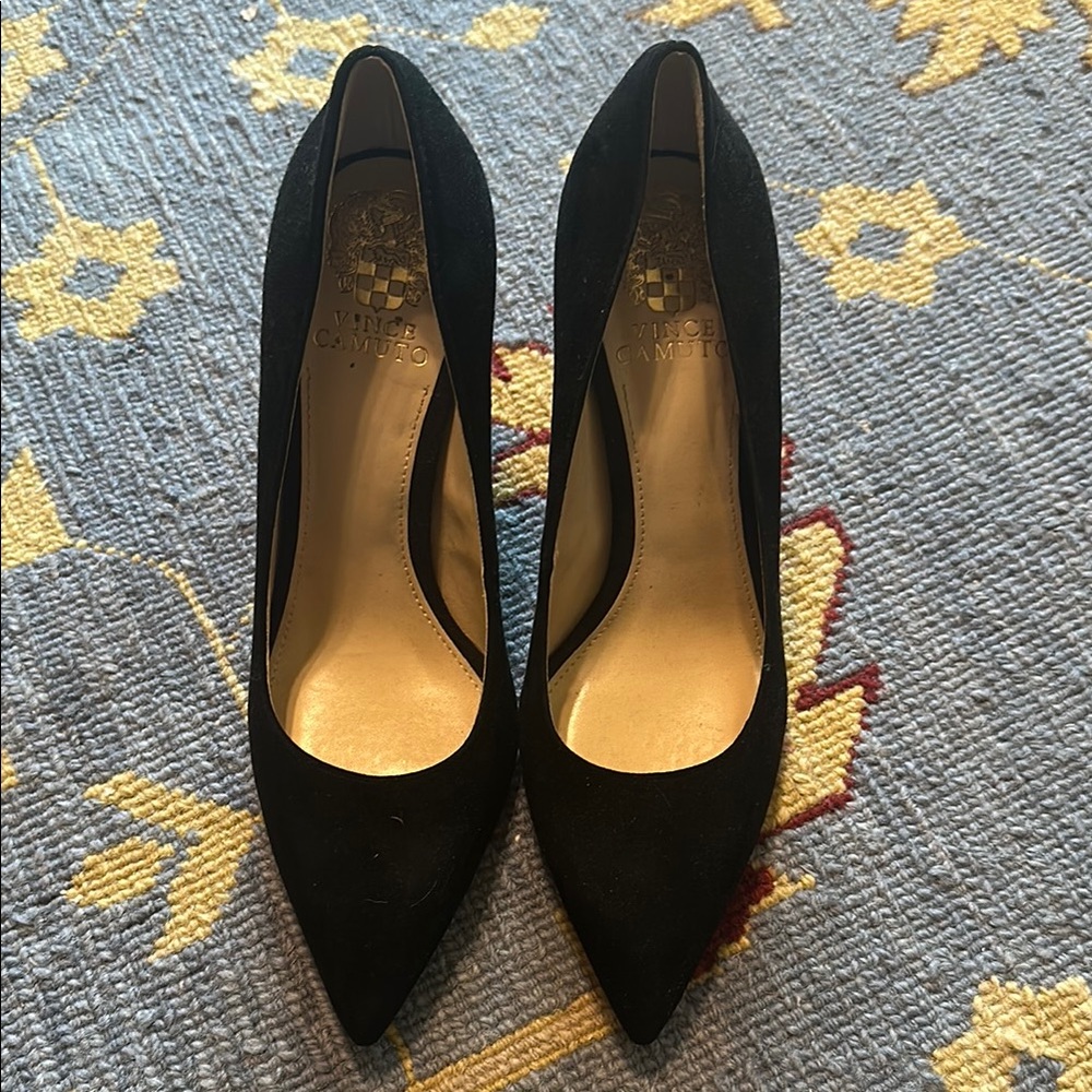 Vince Camuto Black Suede Women's Pumps